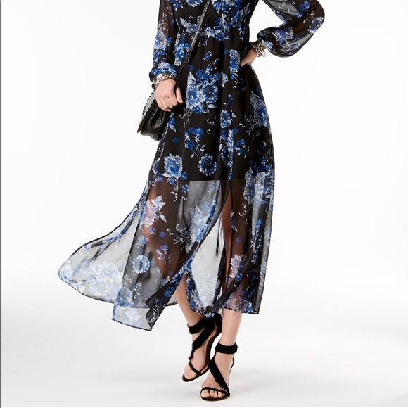 INC international concert maxi chiffon dress - Picture 2 of 5